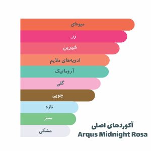 اینفوگرافی آکوردهای اصلی ادوپرفیوم زنانه آرکاس میدنایت رزا Arqus midnight rosa - بازاروما bazaroma