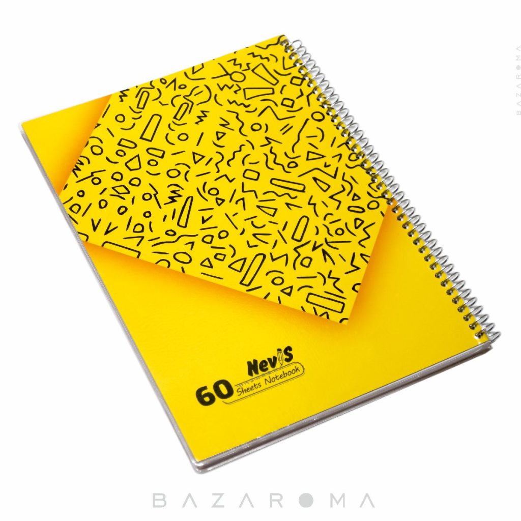 دفتر 60برگ سیمی جلد شده زرد