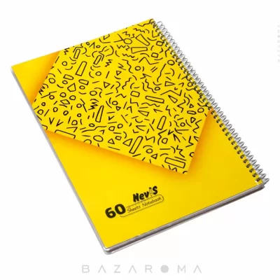دفتر 60برگ سیمی جلد شده زرد
