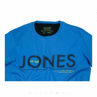 تیشرت مردانه جک اند جونز مدل mark- blue size M- men t-shirt Jack&jones -bazaroma detail 1