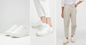 8 مدل کفش برای ست کردن با شلوار لینن سفید شماره یک کفش کتانی سفید White Sneakers