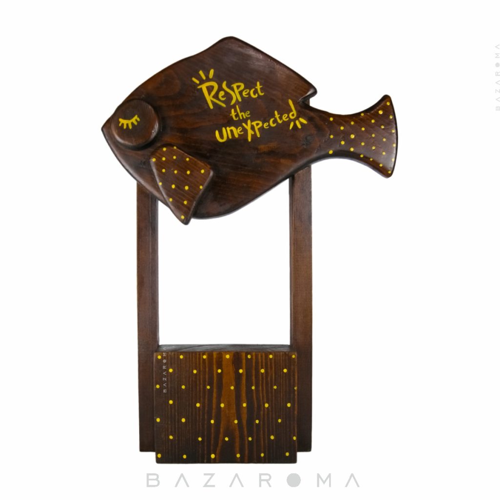 استند دکوراتیو چوبی دست ساز مدل پولکا