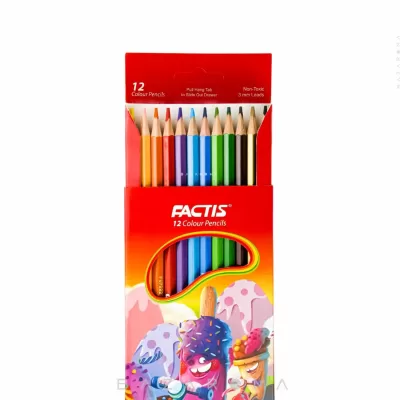 خرید اینترنتی مداد رنگی 12 رنگ فکتیس بازاروما