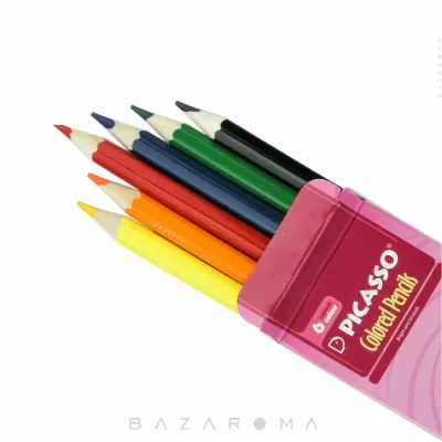 خرید اینترنتی مداد رنگی 6 رنگ پیکاسو PICASSO بازاروما