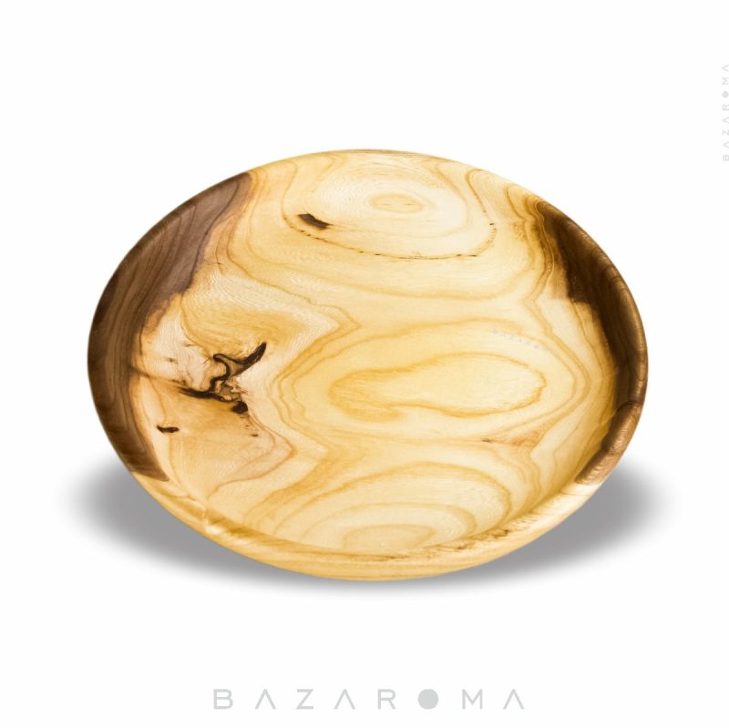 مشخصات و خرید اینترنتی بشقاب چوبی گود سایز بزرگ کد 01 bazaroma