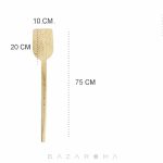 مشخصات و سایز کفگیر چوبی سر تخت سایز متوسط کد 75