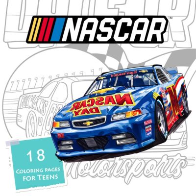 nascar 18 coloring pages for teens 18 رنگ آمیزی مسابقات نسکار برای نوجوانان