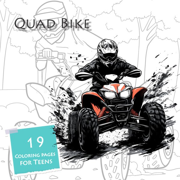 19 quad bikes coloeing 19 طرح مختلف نقاشی آماده رنگ آمیزی موتور چهار چرخ