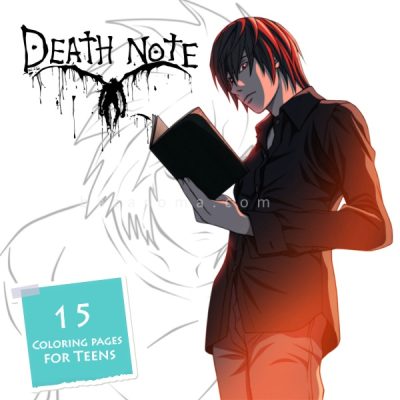 ۱۵ تصویر مناسب رنگ آمیزی انیمه Death Note