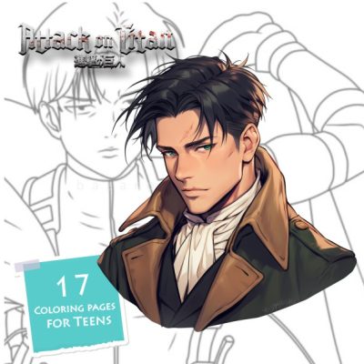 دانلود ۱۷ انیمه مناسب رنگ آمیزی حمله به تایتان Attack on Titan