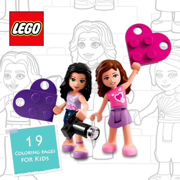 19 lego coloring for girls کتاب رنگ آمیزی 19 طرح فیگور های لگو دخترانه